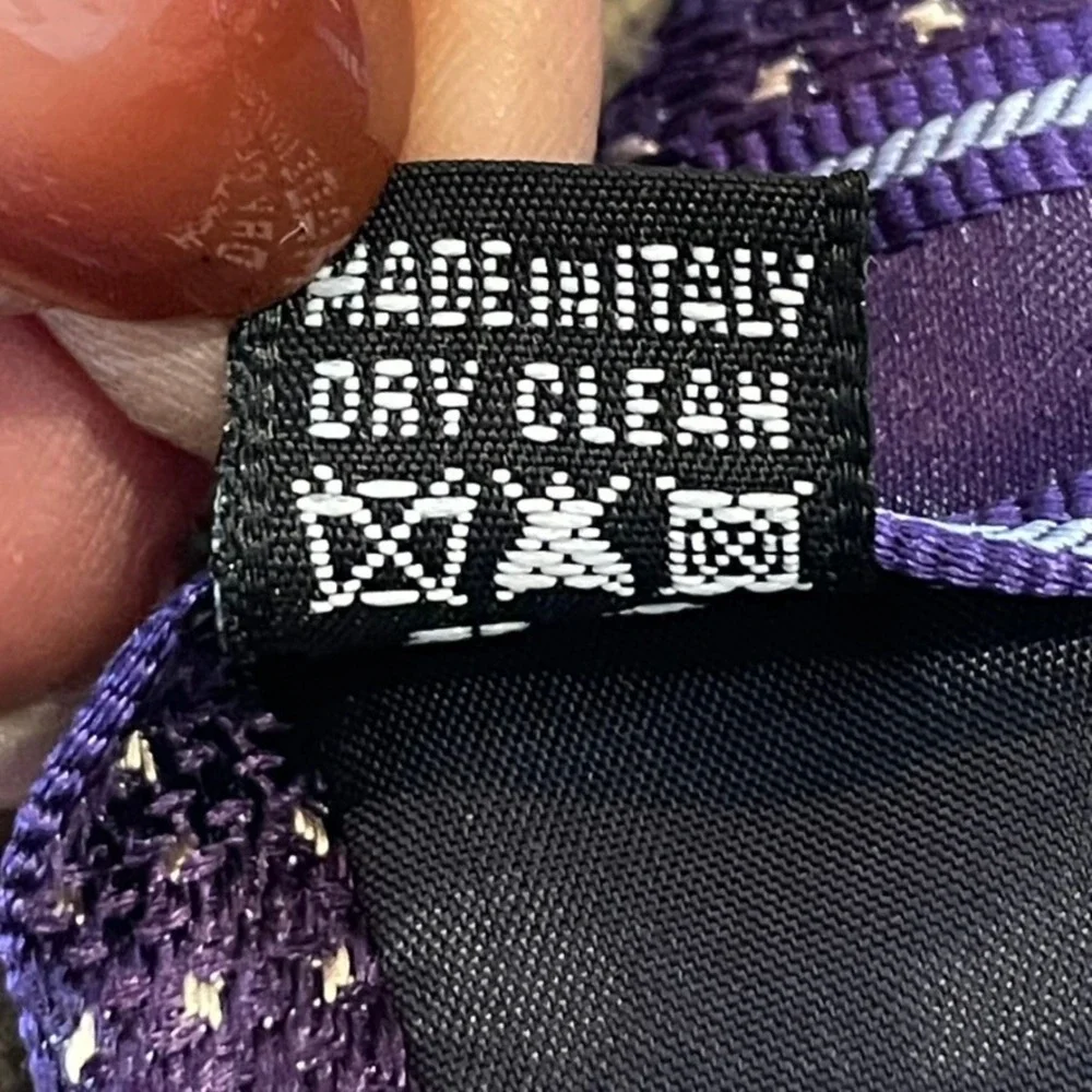 Gladson Men's Silk Tie Purple Stripe Repp Pattern‎ Designer Necktie Made in USA